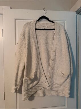 Banana Republic Cream Button-Front Women's Cardigan